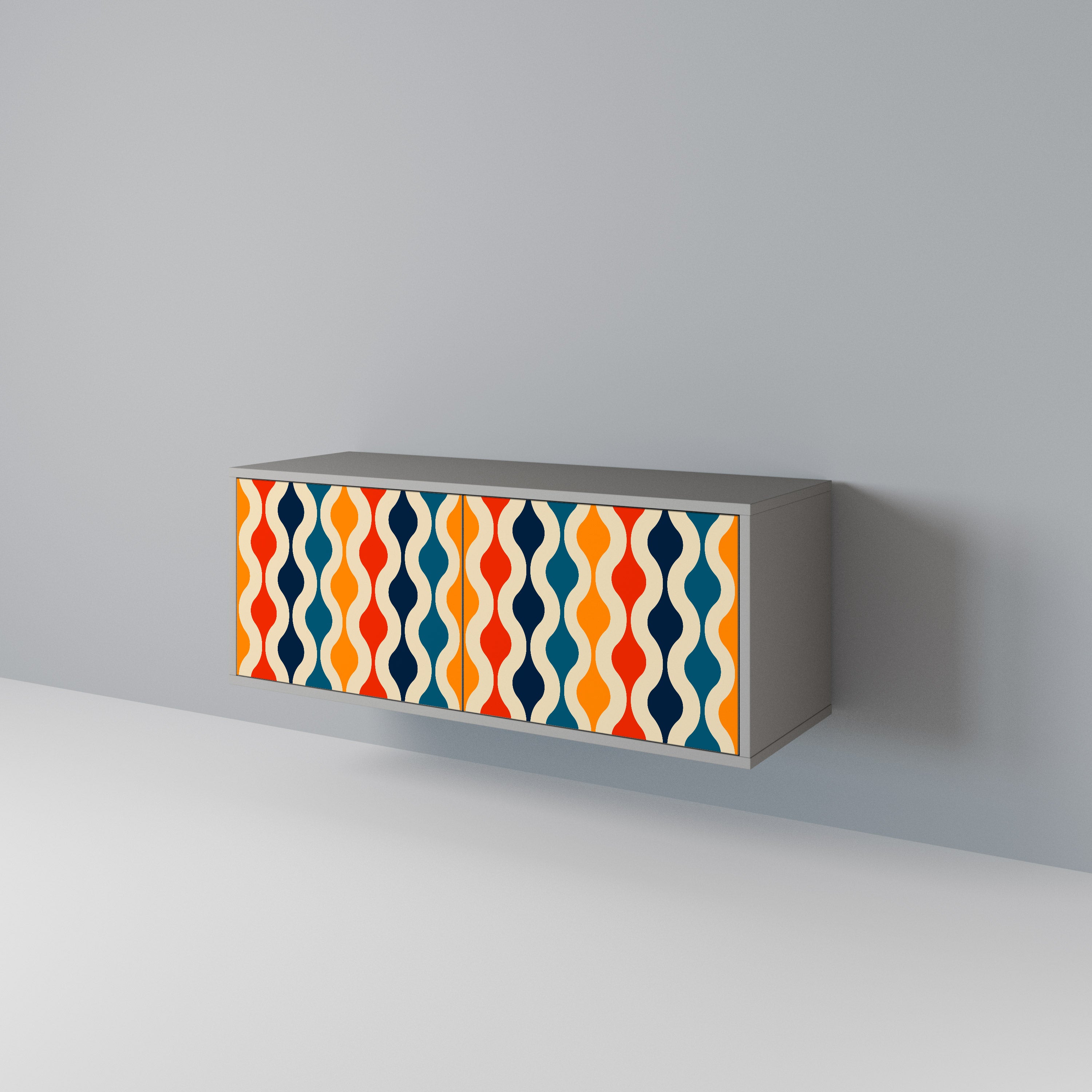 COLORFUL NOSTALGIA Compact 2-Door TV Cabinet