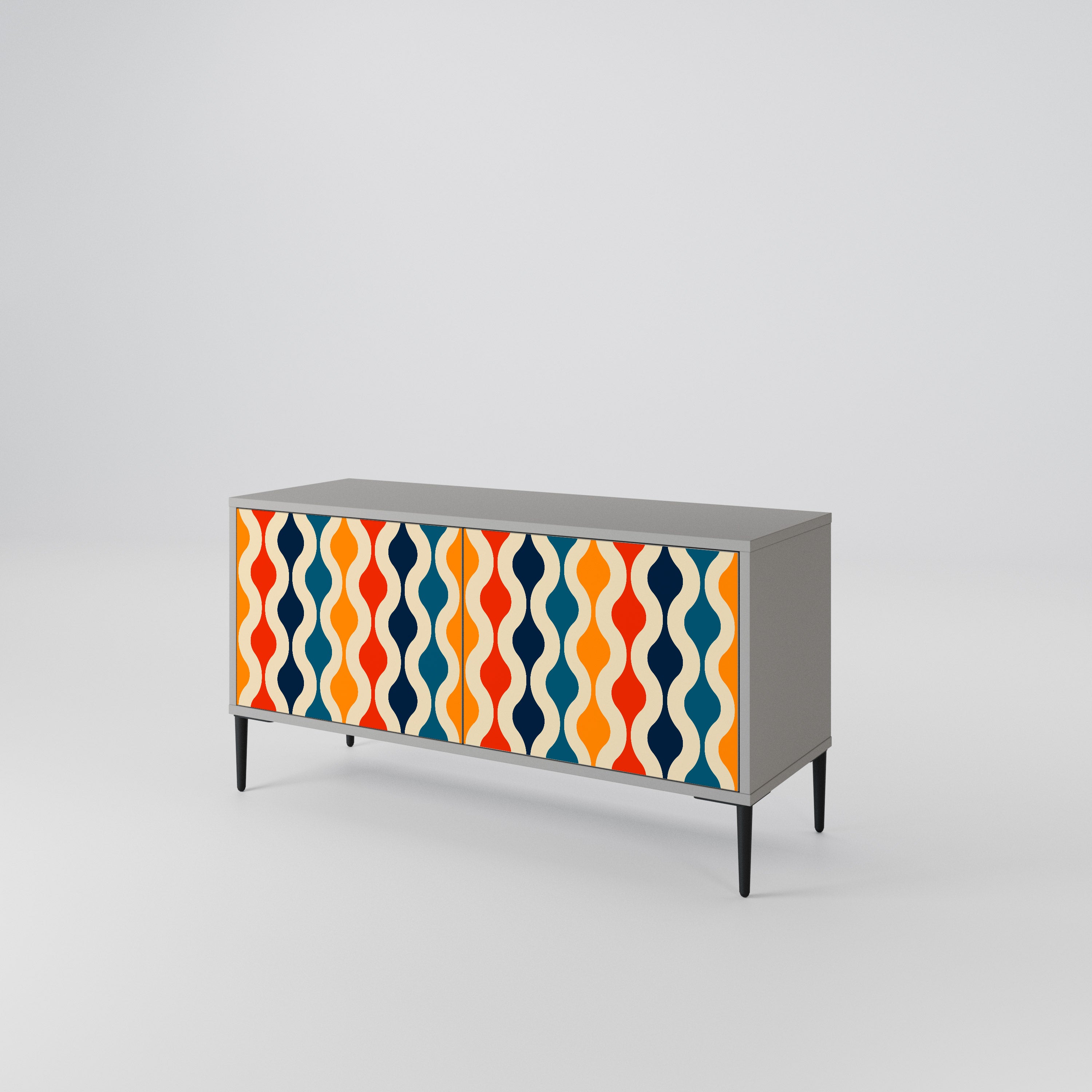 COLORFUL NOSTALGIA Compact 2-Door TV Cabinet