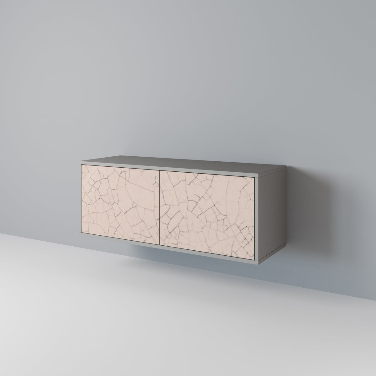 CERAMIC TEXTURE Compact 2-Door TV Cabinet