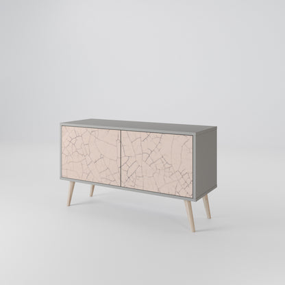 CERAMIC TEXTURE Compact 2-Door TV Cabinet