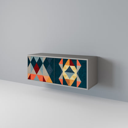 CRACKED ILLUSION Compact 2-Door TV Cabinet