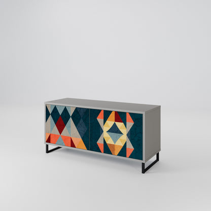 CRACKED ILLUSION Compact 2-Door TV Cabinet