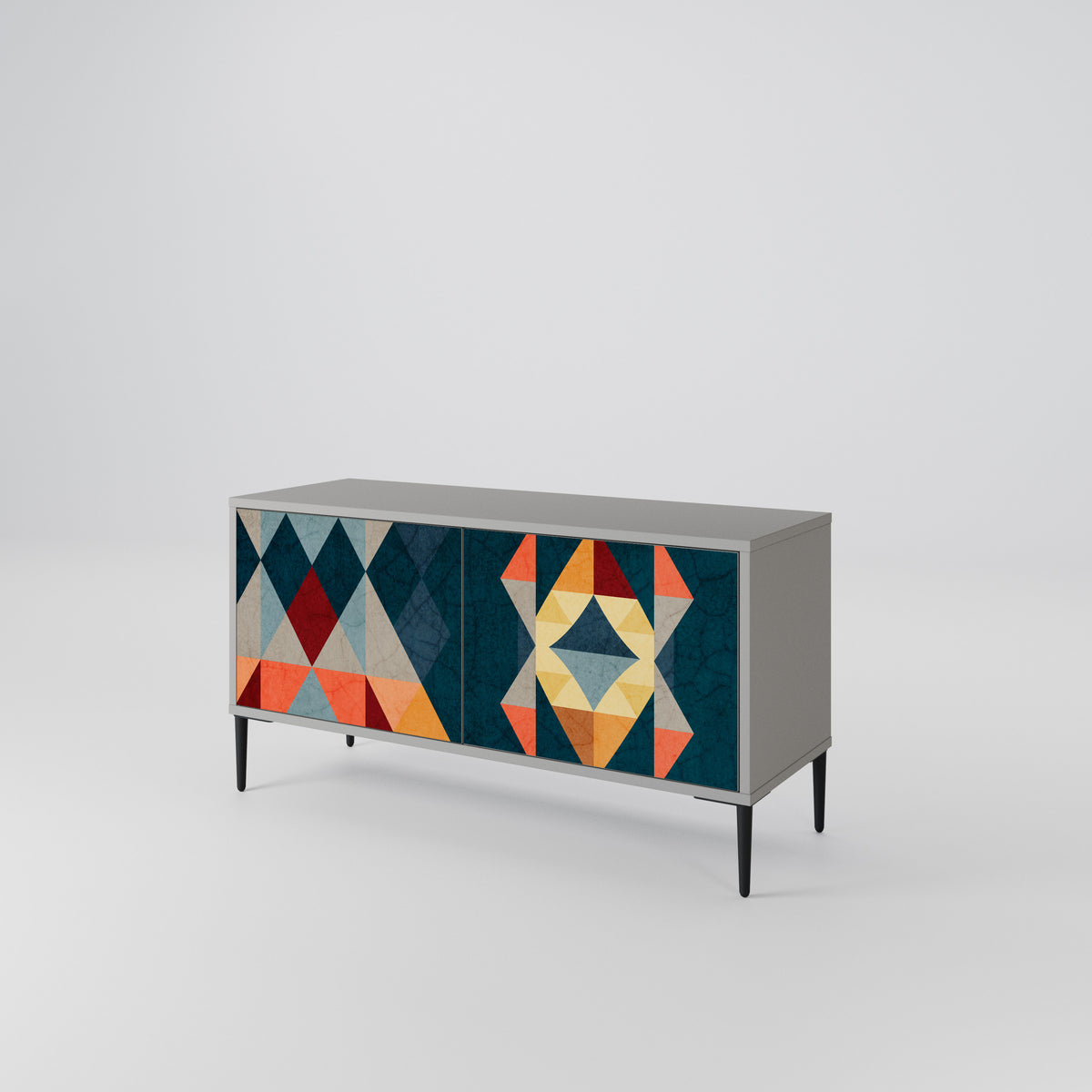 CRACKED ILLUSION Compact 2-Door TV Cabinet
