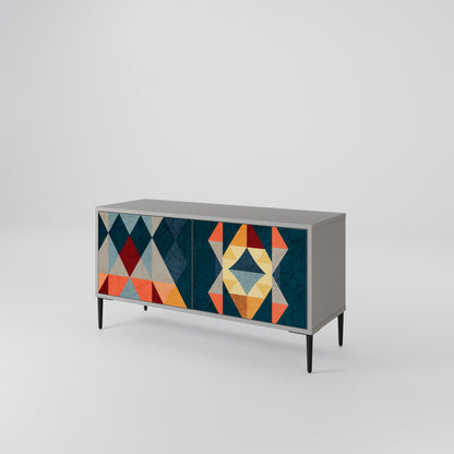 CRACKED ILLUSION Compact 2-Door TV Cabinet