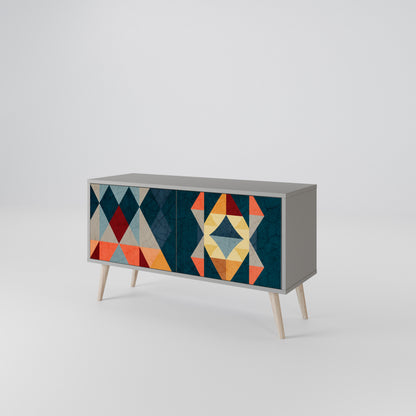 CRACKED ILLUSION Compact 2-Door TV Cabinet