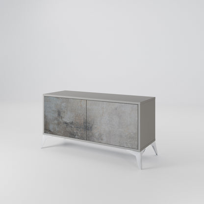 CONCRETE WALL Compact 2-Door TV Cabinet