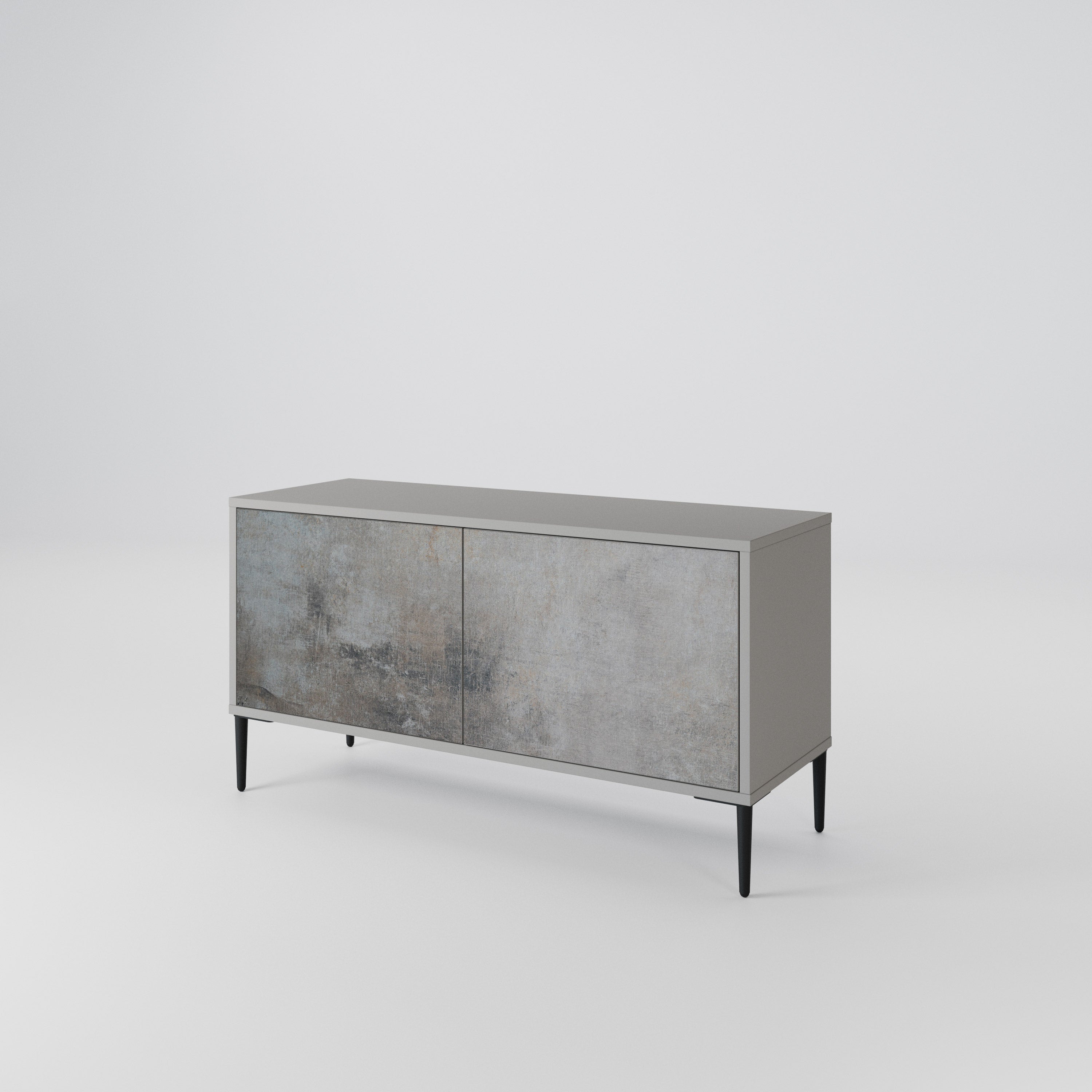 CONCRETE WALL Compact 2-Door TV Cabinet