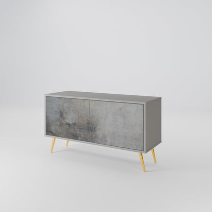 CONCRETE WALL Compact 2-Door TV Cabinet
