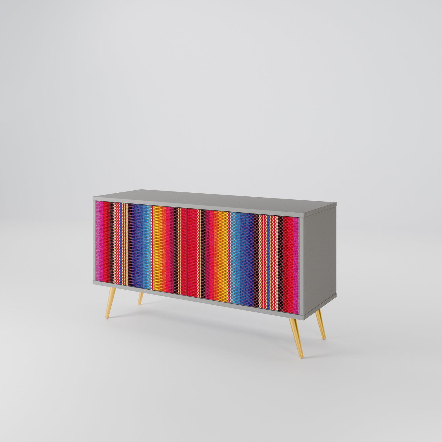ETHNIC MEXICAN Compact 2-Door TV Cabinet