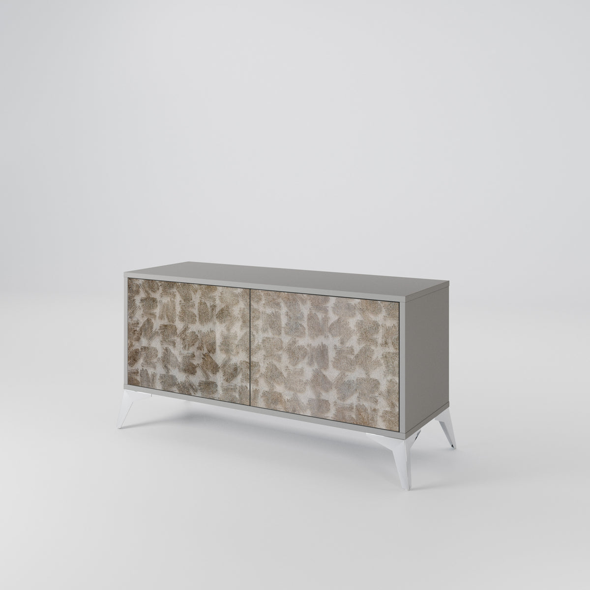 SLIGHTLY BLURRED Compact 2-Door TV Cabinet