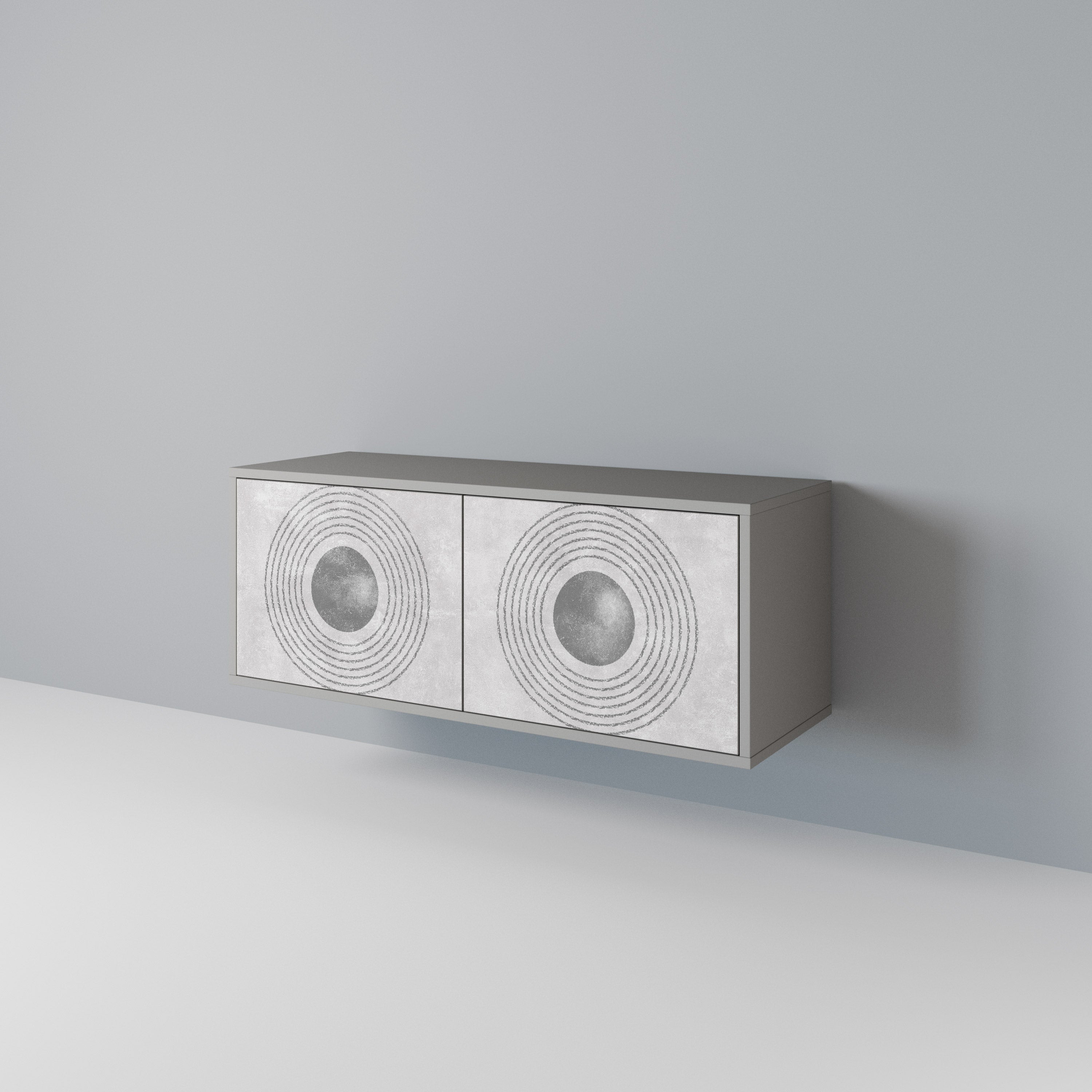 SOLID CIRCLES Compact 2-Door TV Cabinet