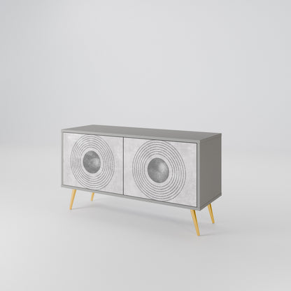 SOLID CIRCLES Compact 2-Door TV Cabinet