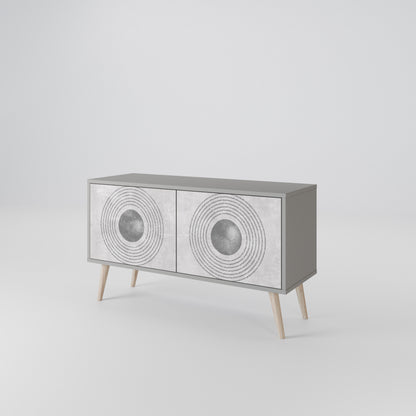 SOLID CIRCLES Compact 2-Door TV Cabinet