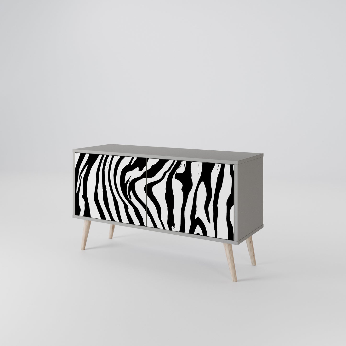 SPLENDID ZEBRA Compact 2-Door TV Cabinet