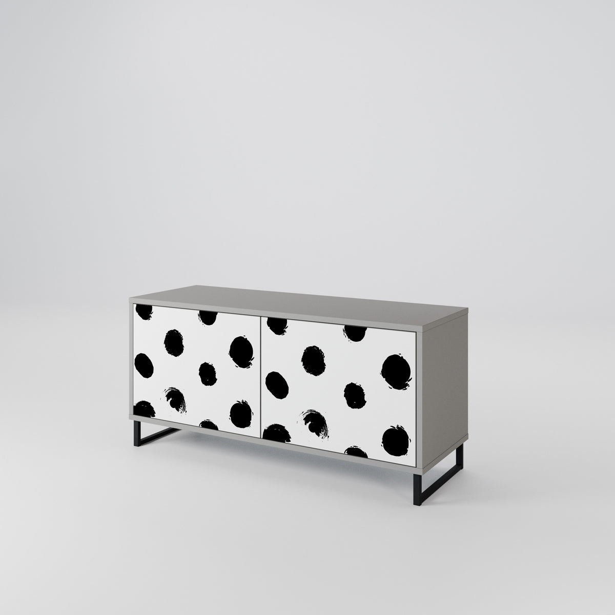 SLIPPING MINUTES Compact 2-Door TV Cabinet