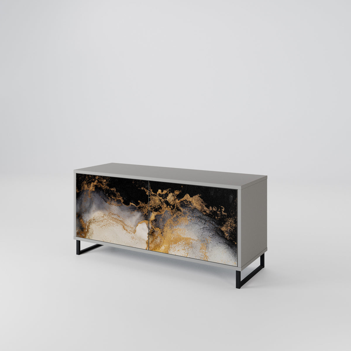 MARBLE OF TOMMORROW Compact 2-Door TV Cabinet
