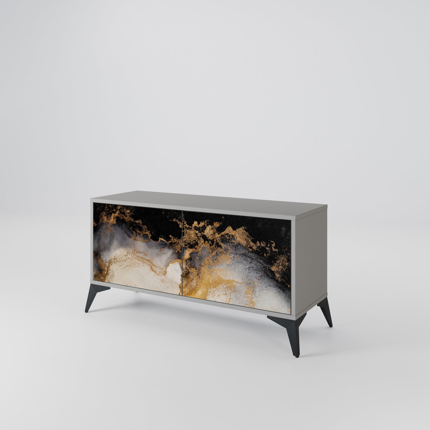 MARBLE OF TOMMORROW Compact 2-Door TV Cabinet