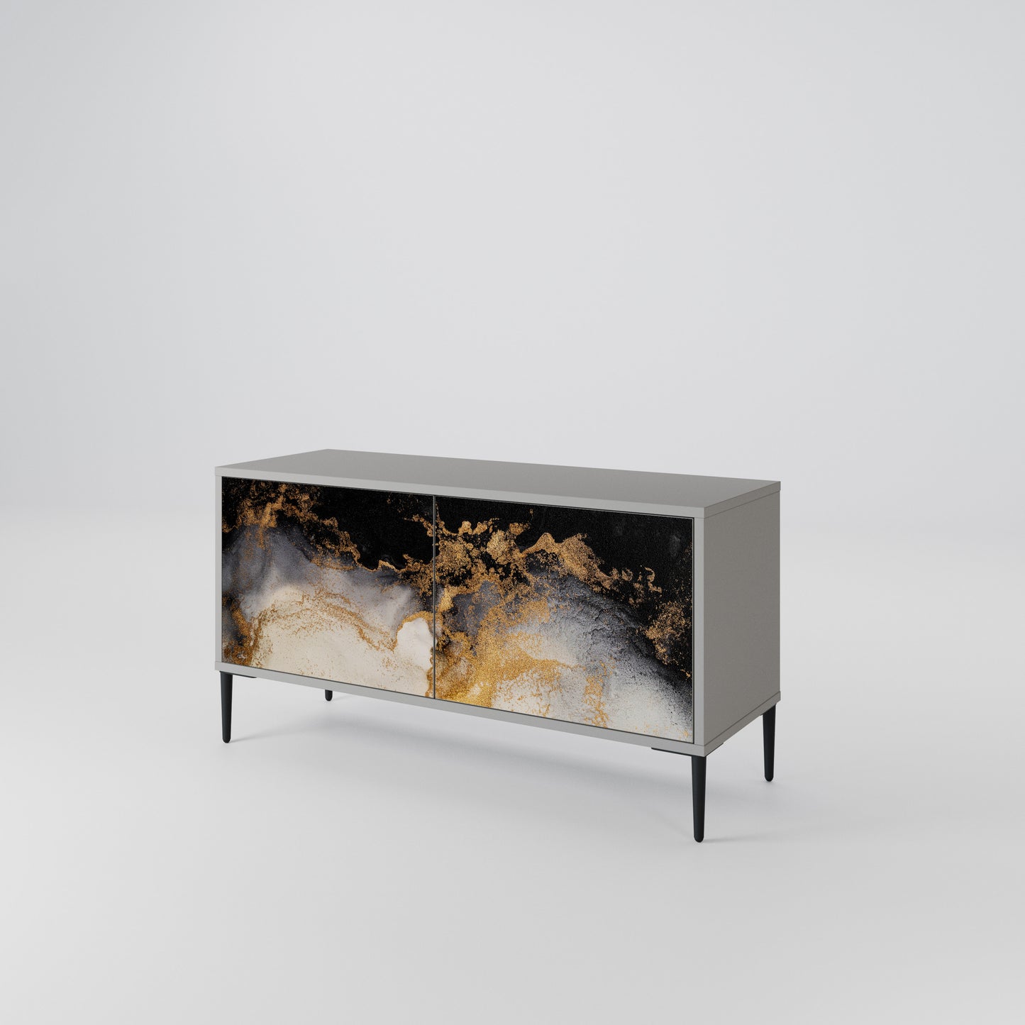 MARBLE OF TOMMORROW Compact 2-Door TV Cabinet