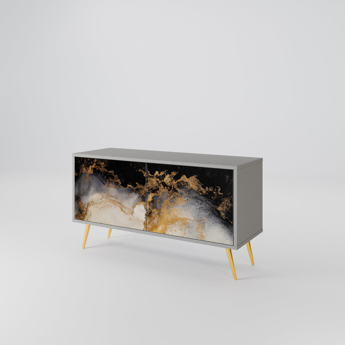 MARBLE OF TOMMORROW Compact 2-Door TV Cabinet
