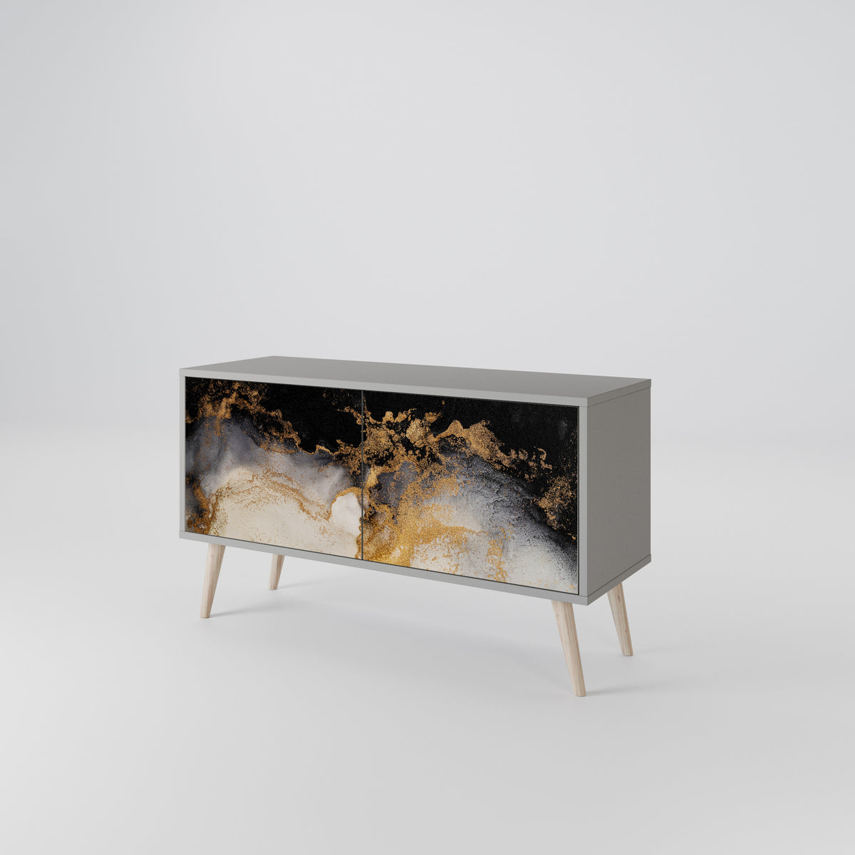 MARBLE OF TOMMORROW Compact 2-Door TV Cabinet