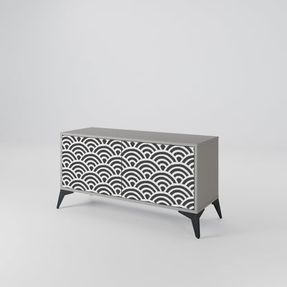 GLOOMY HOST Compact 2-Door TV Cabinet