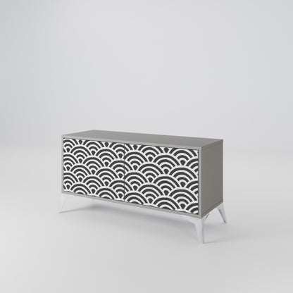 GLOOMY HOST Compact 2-Door TV Cabinet