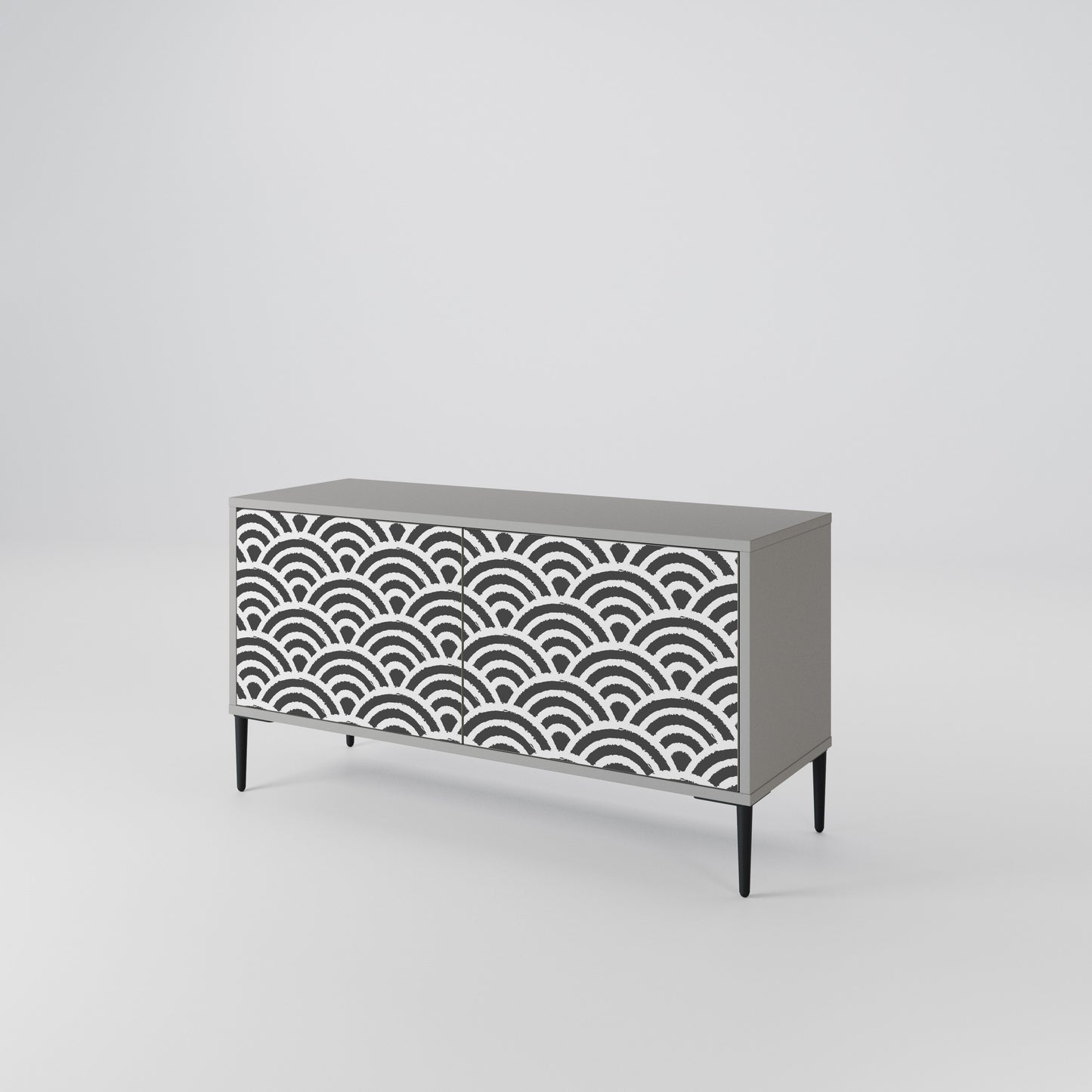 GLOOMY HOST Compact 2-Door TV Cabinet