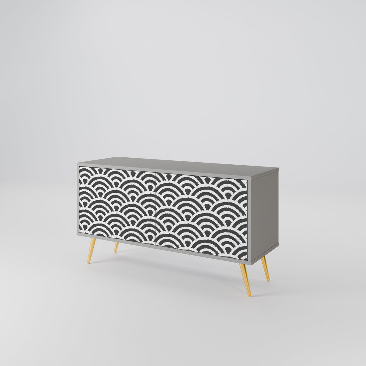GLOOMY HOST Compact 2-Door TV Cabinet