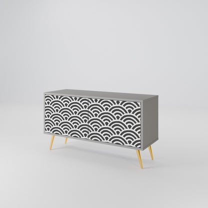 GLOOMY HOST Compact 2-Door TV Cabinet