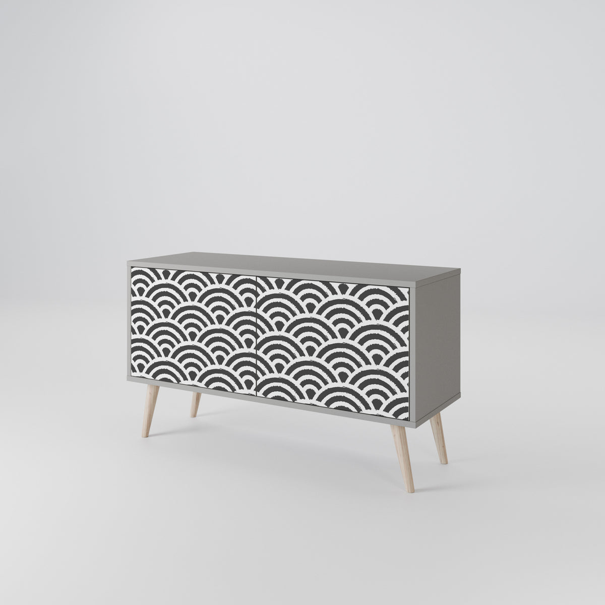 GLOOMY HOST Compact 2-Door TV Cabinet