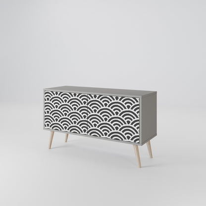 GLOOMY HOST Compact 2-Door TV Cabinet