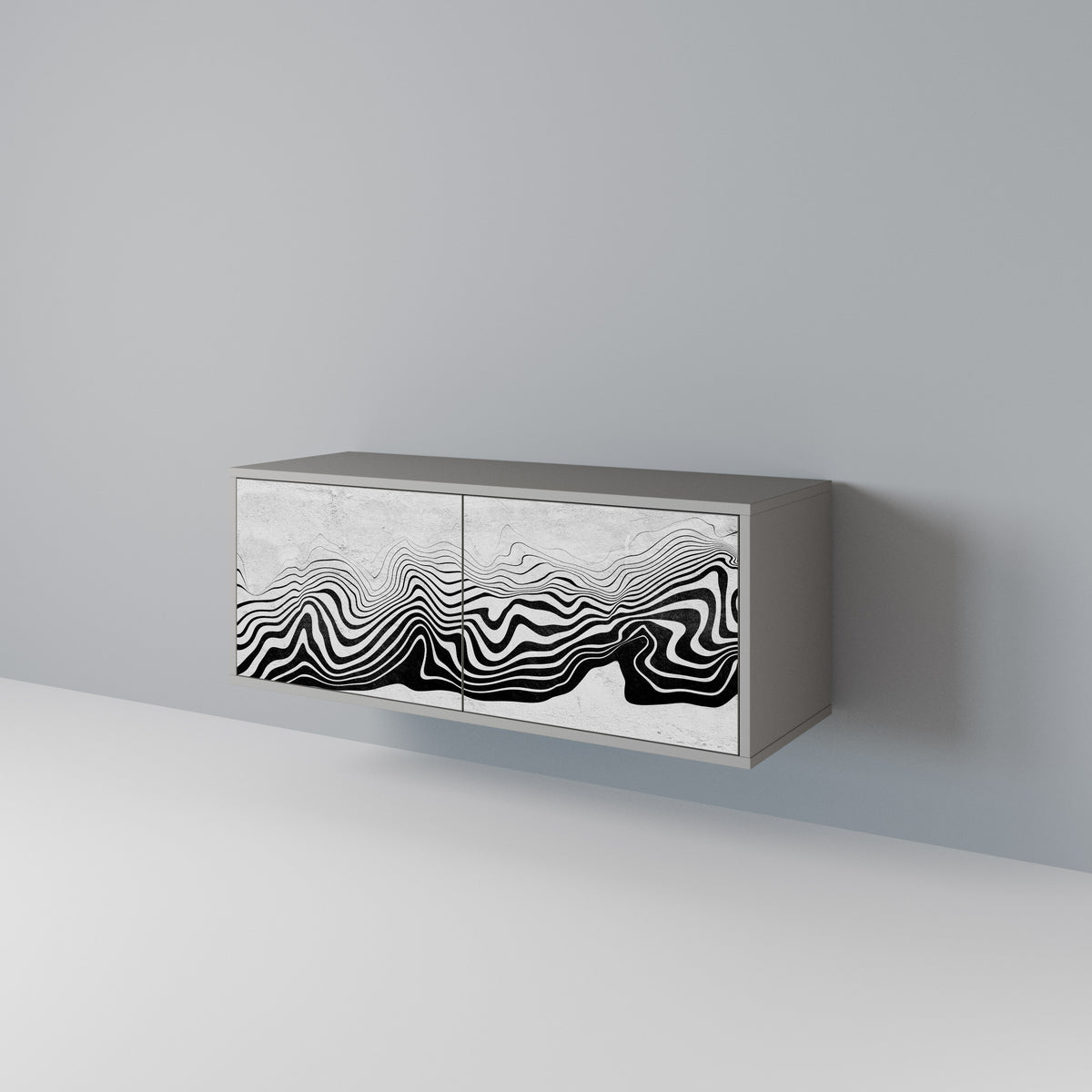 MONOCHROME MIRAGE Compact 2-Door TV Cabinet