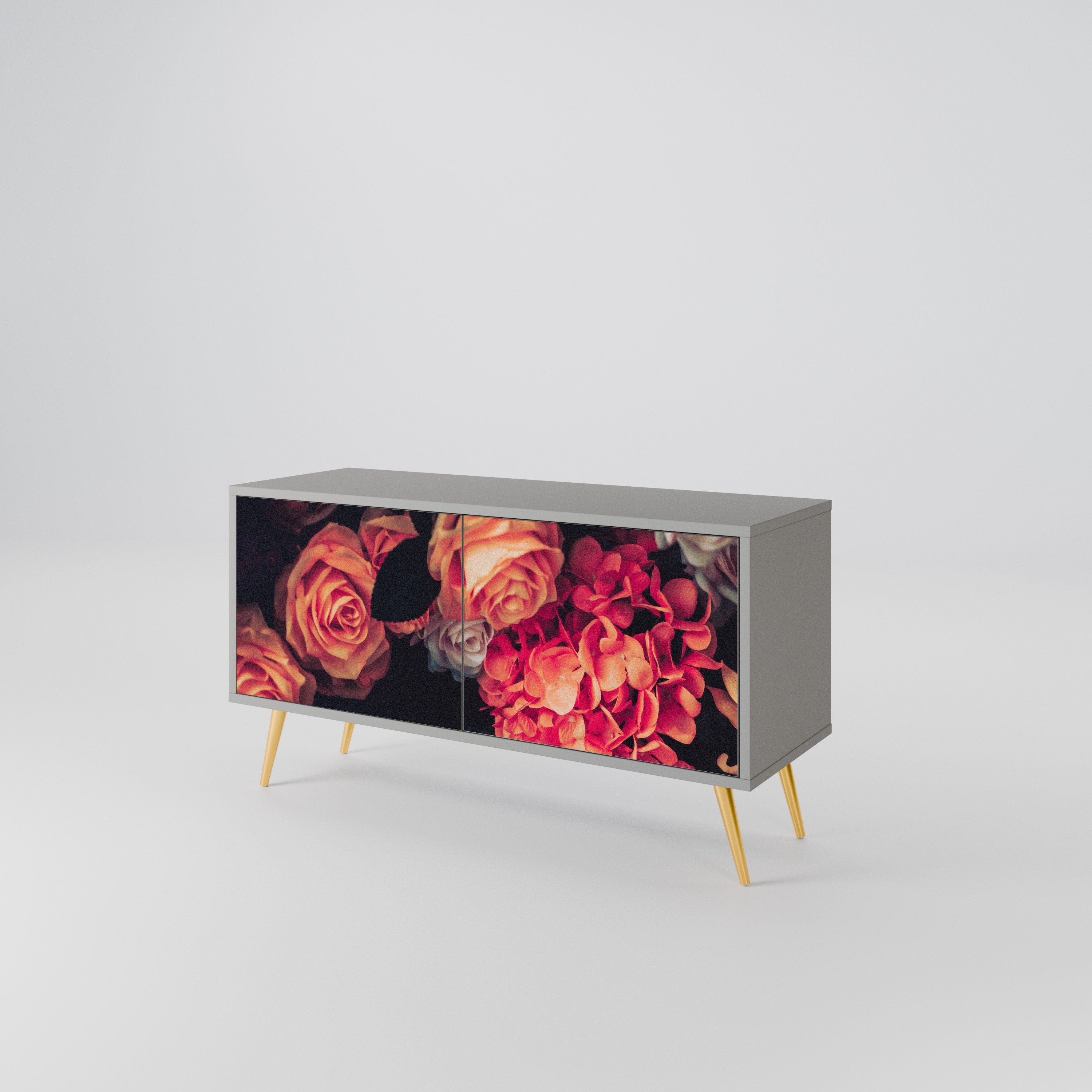 NEVERENDING BLOOM Compact 2-Door TV Cabinet
