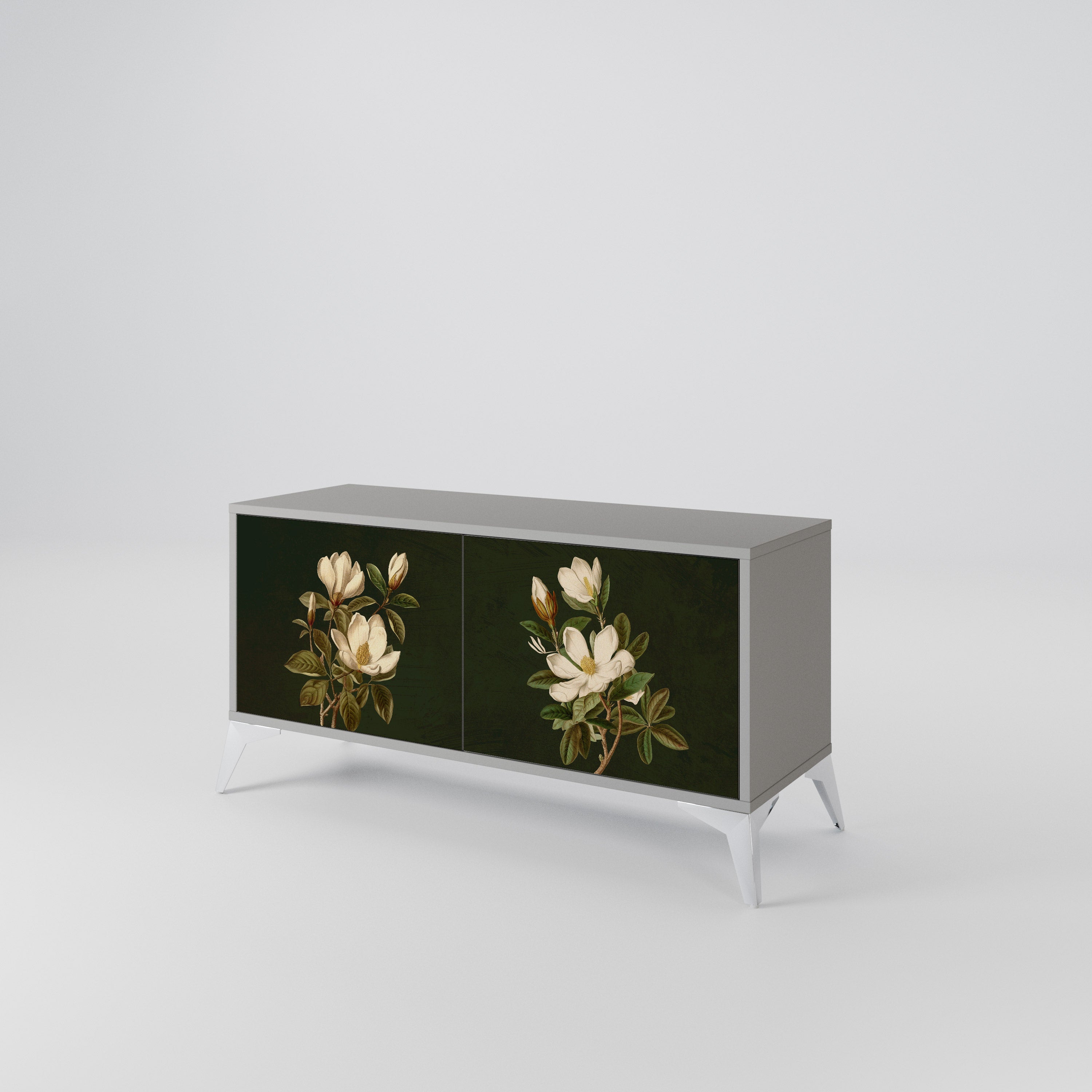 FLORAL NOIR Compact 2-Door TV Cabinet