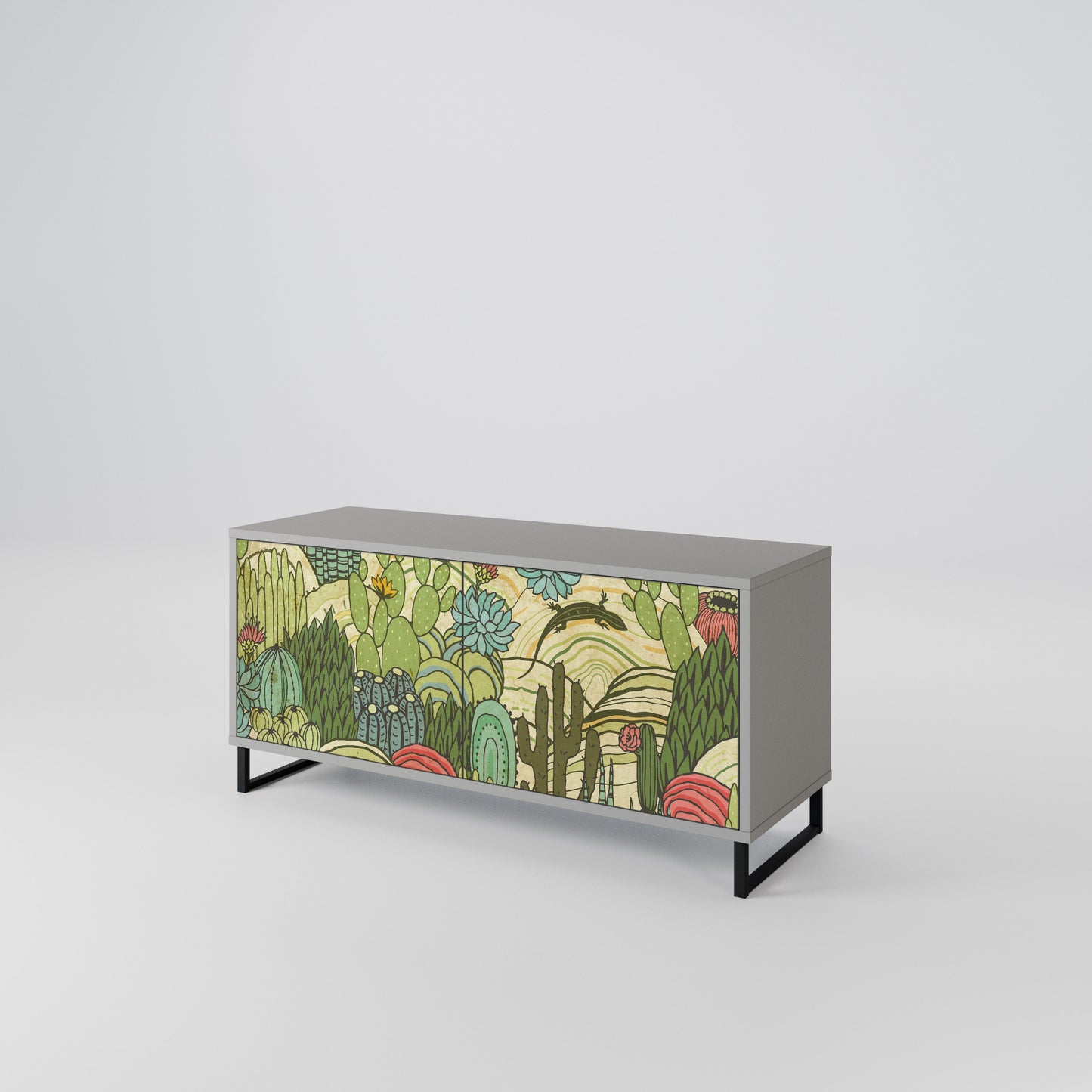 SUCCULENTS KALEIDOSCOPE Compact 2-Door TV Cabinet