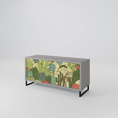 SUCCULENTS KALEIDOSCOPE Compact 2-Door TV Cabinet