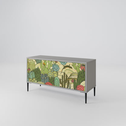 SUCCULENTS KALEIDOSCOPE Compact 2-Door TV Cabinet