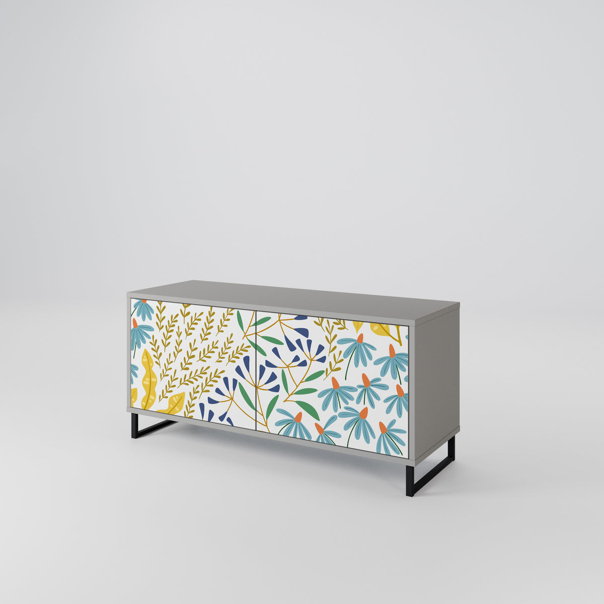 HELLO SPRING Compact 2-Door TV Cabinet