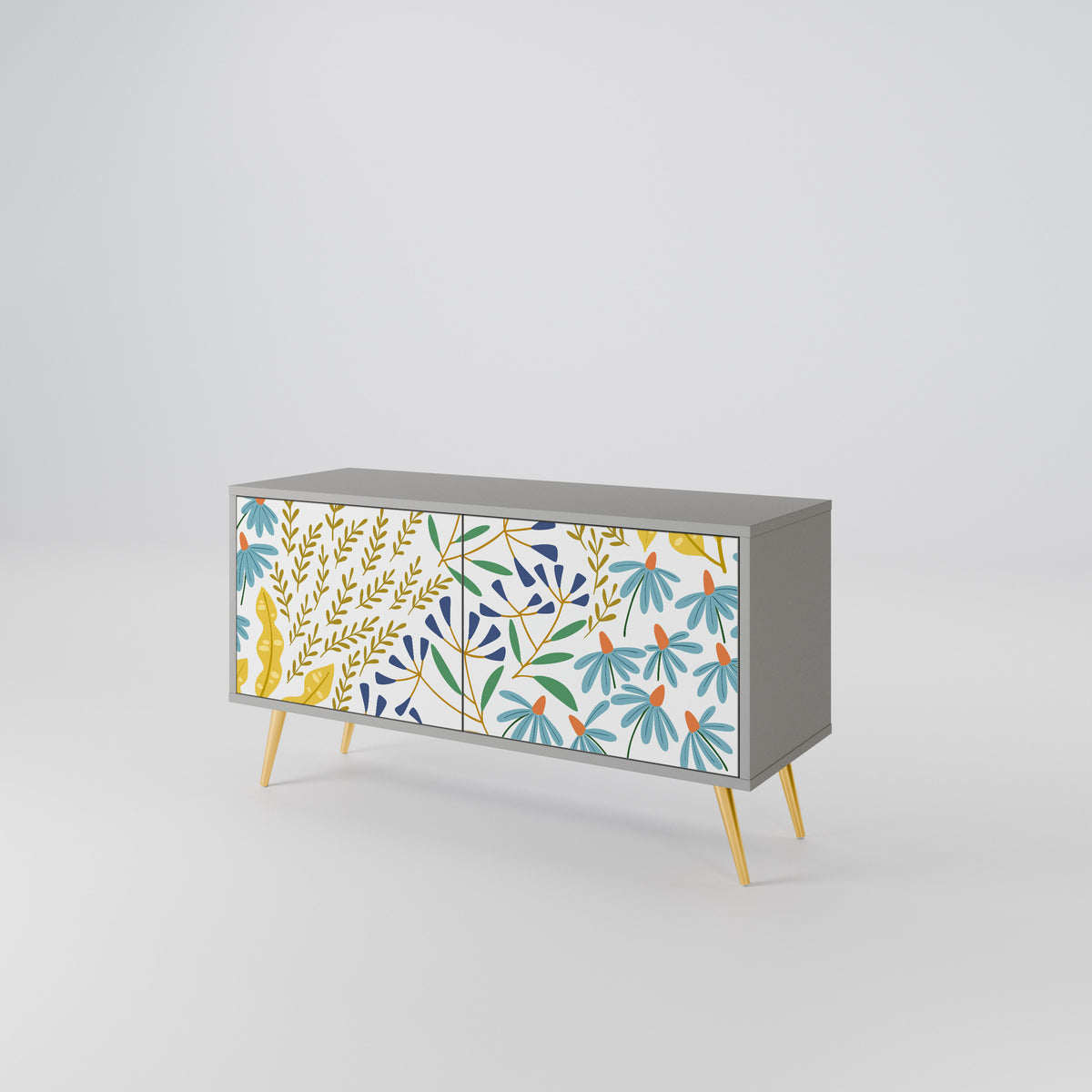 HELLO SPRING Compact 2-Door TV Cabinet