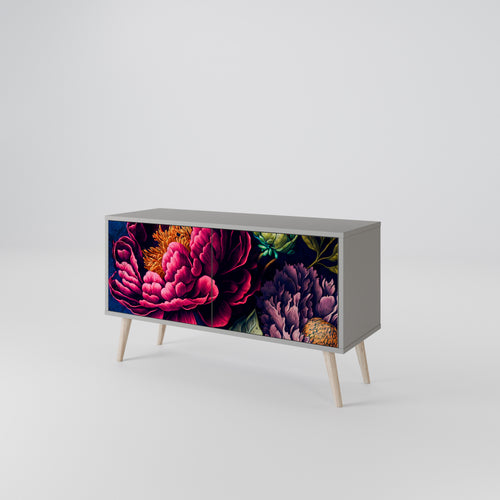 BLOOMING ELEGANCE Compact 2-Door TV Cabinet
