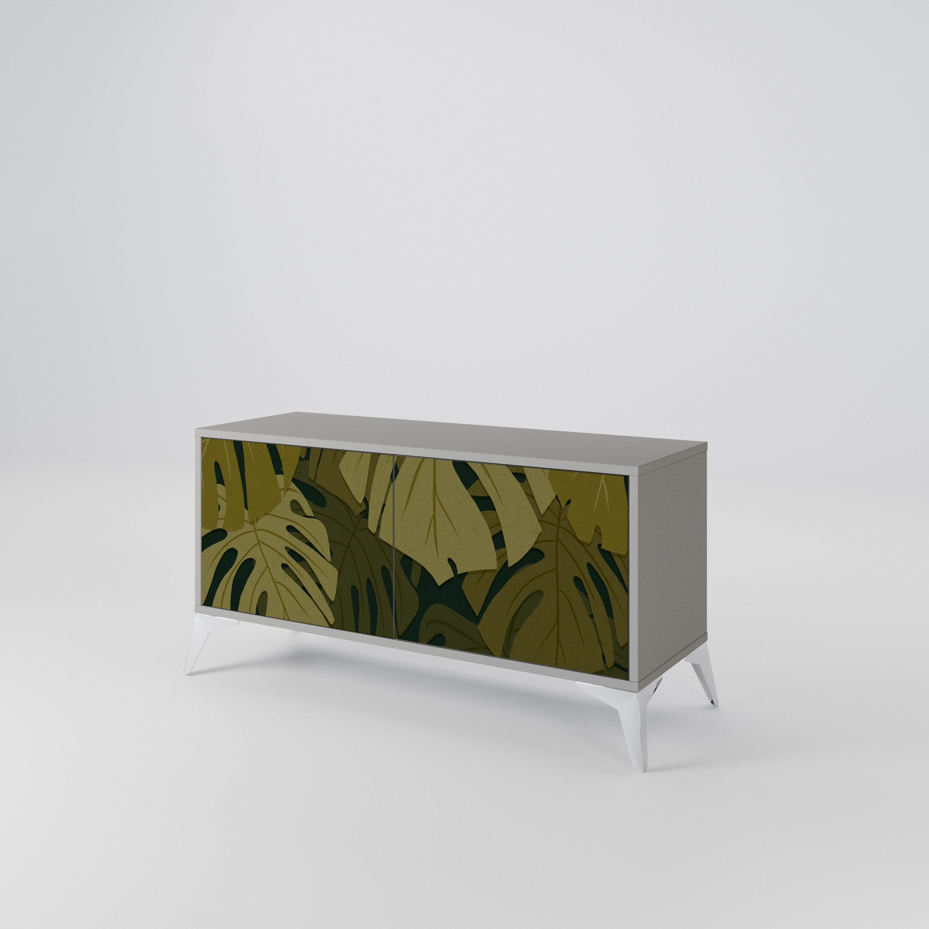 TROPICAL BEAUTY Compact 2-Door TV Cabinet
