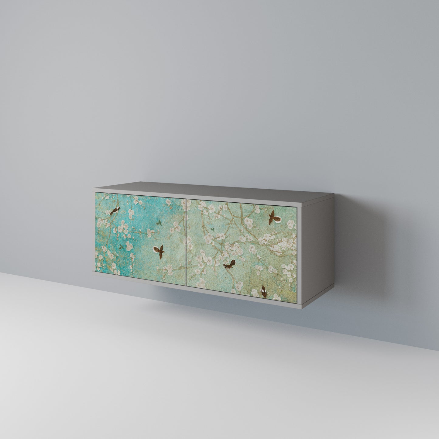 BLOOMING CHARM Compact 2-Door TV Cabinet