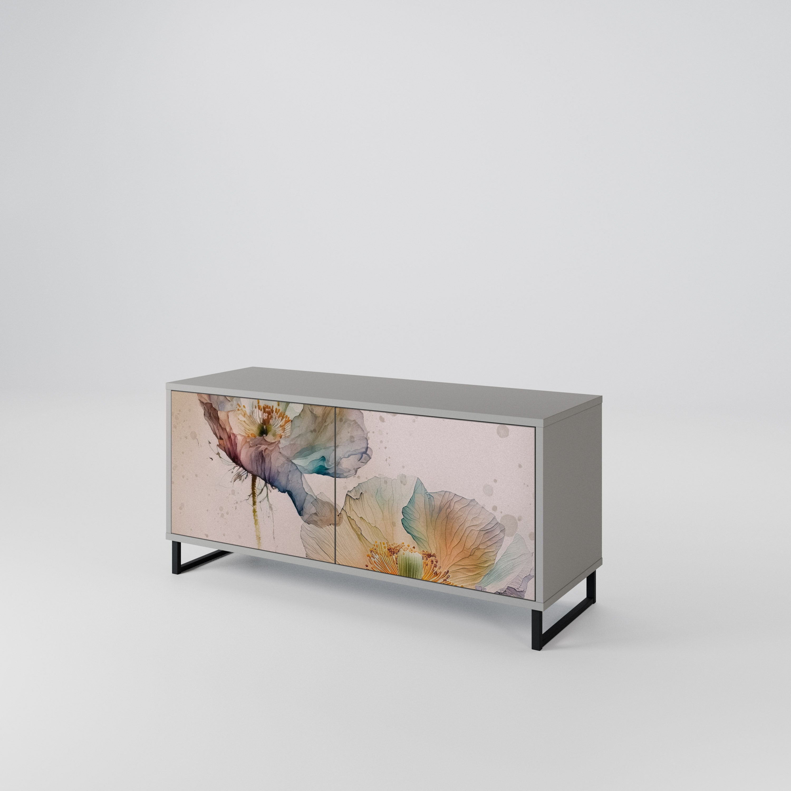 SOFTEN POPPY Compact 2-Door TV Cabinet