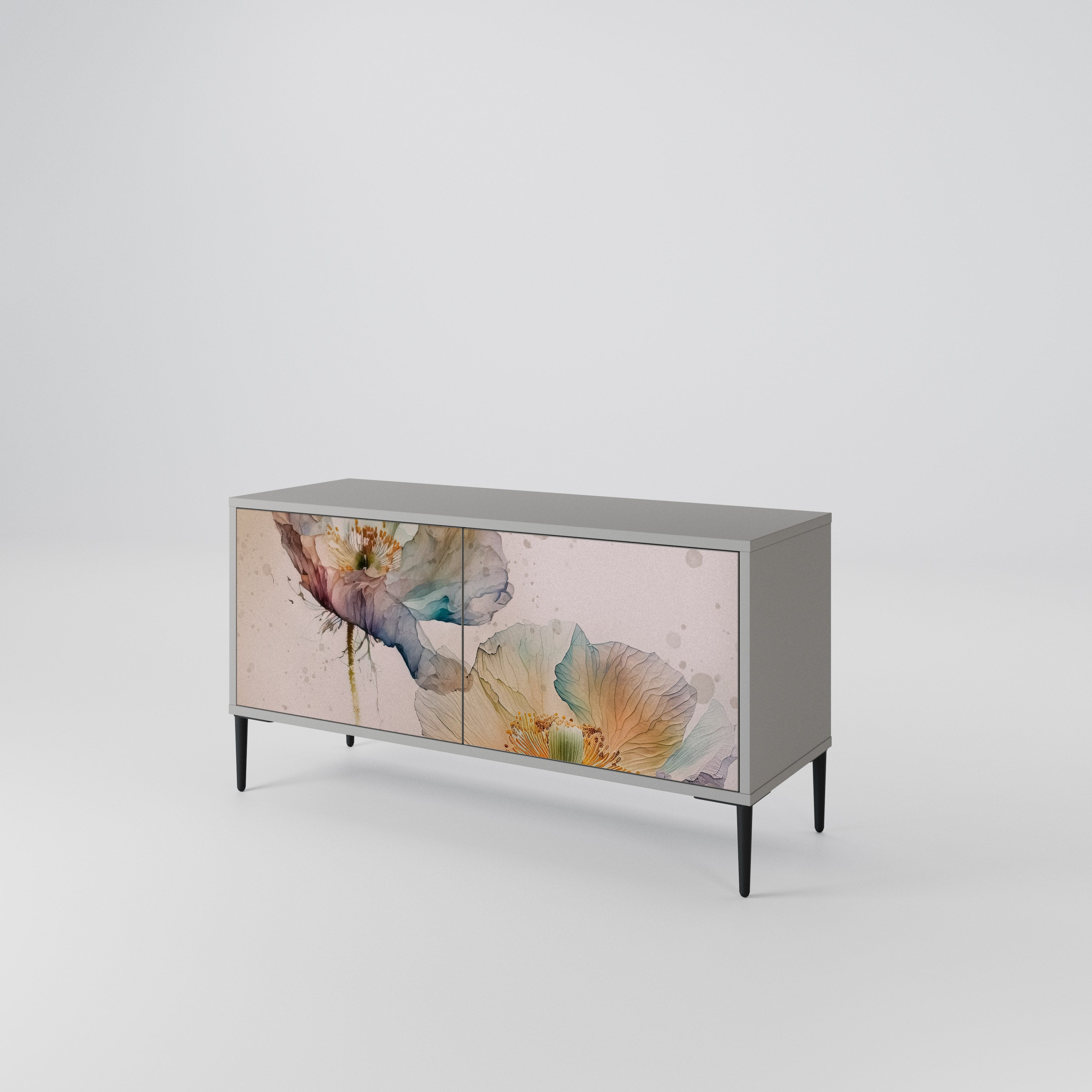 SOFTEN POPPY Compact 2-Door TV Cabinet