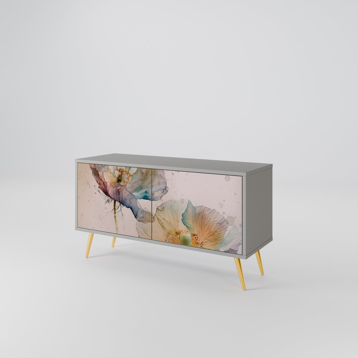 SOFTEN POPPY Compact 2-Door TV Cabinet