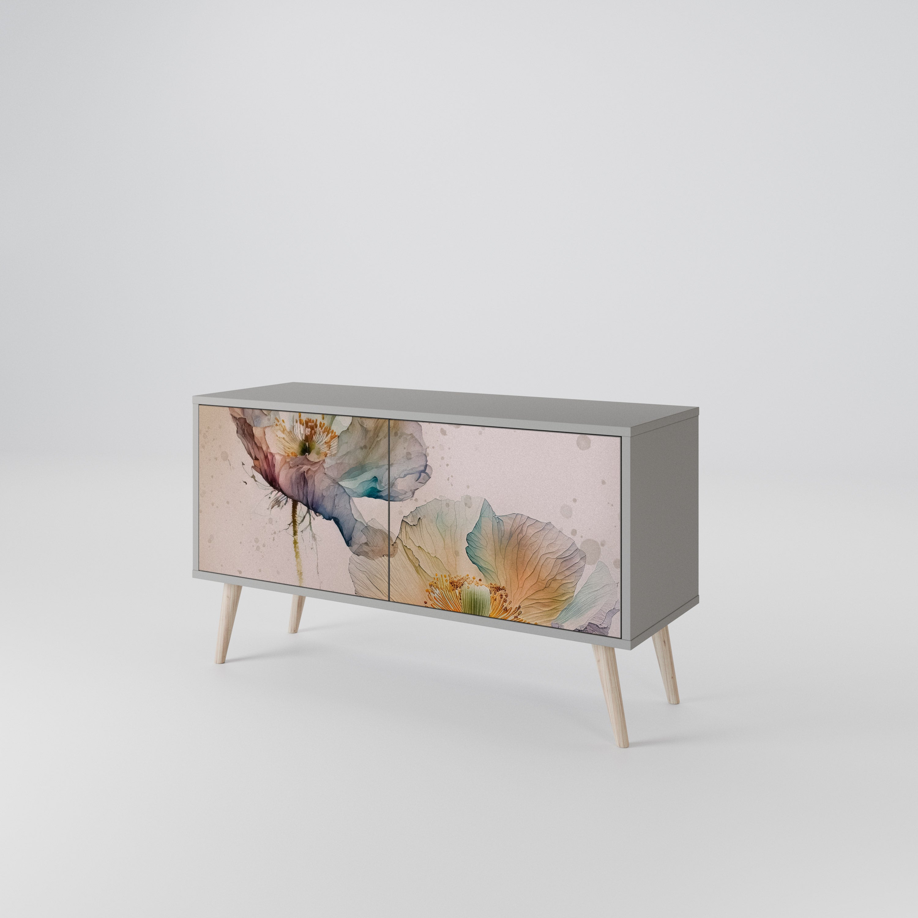 SOFTEN POPPY Compact 2-Door TV Cabinet