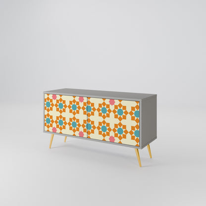 FLORAL DECOR Compact 2-Door TV Cabinet