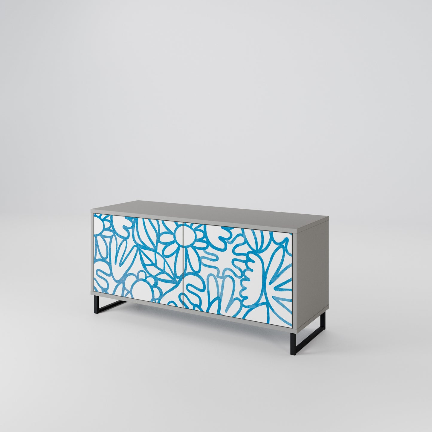 BLOOMY MORNING Compact 2-Door TV Cabinet