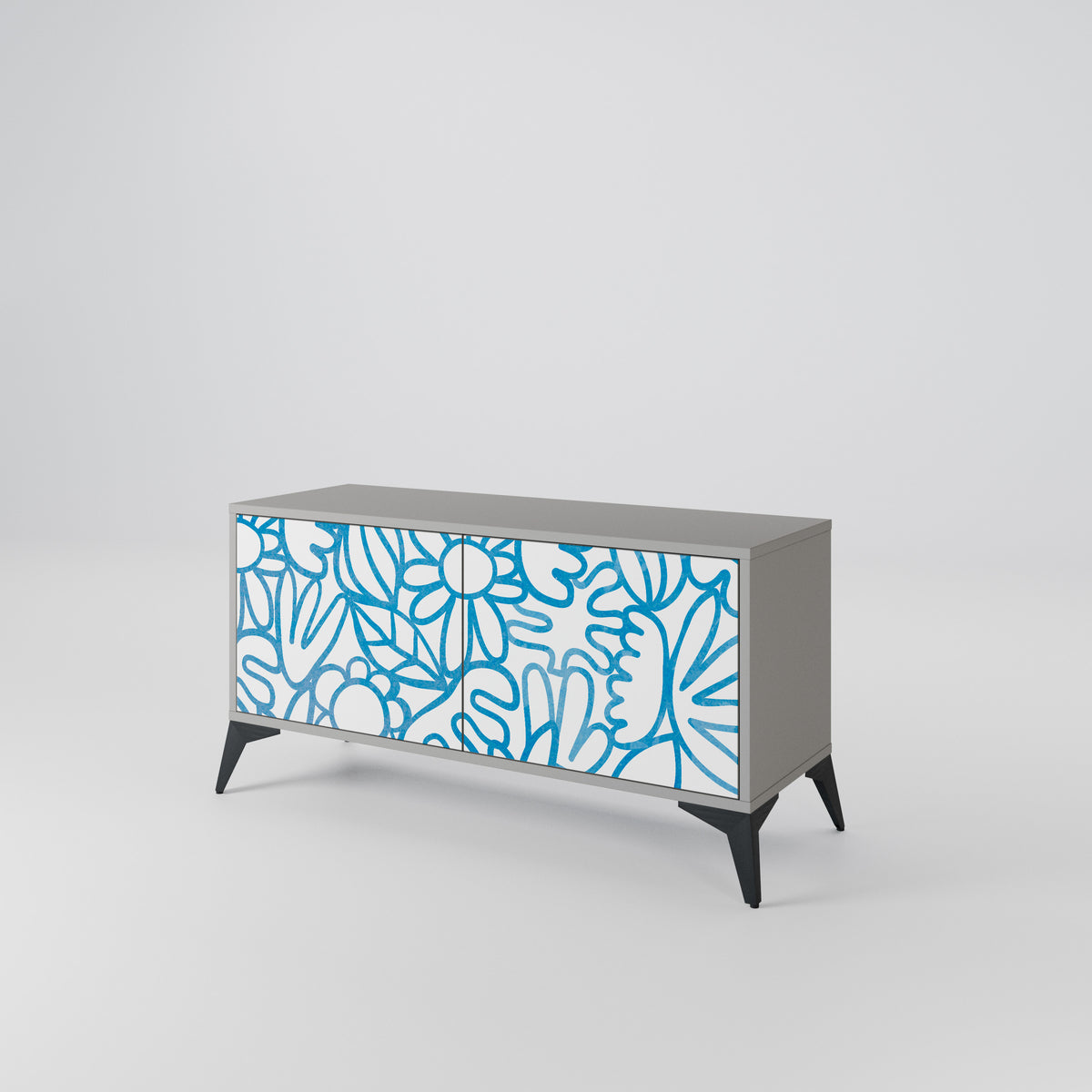 BLOOMY MORNING Compact 2-Door TV Cabinet