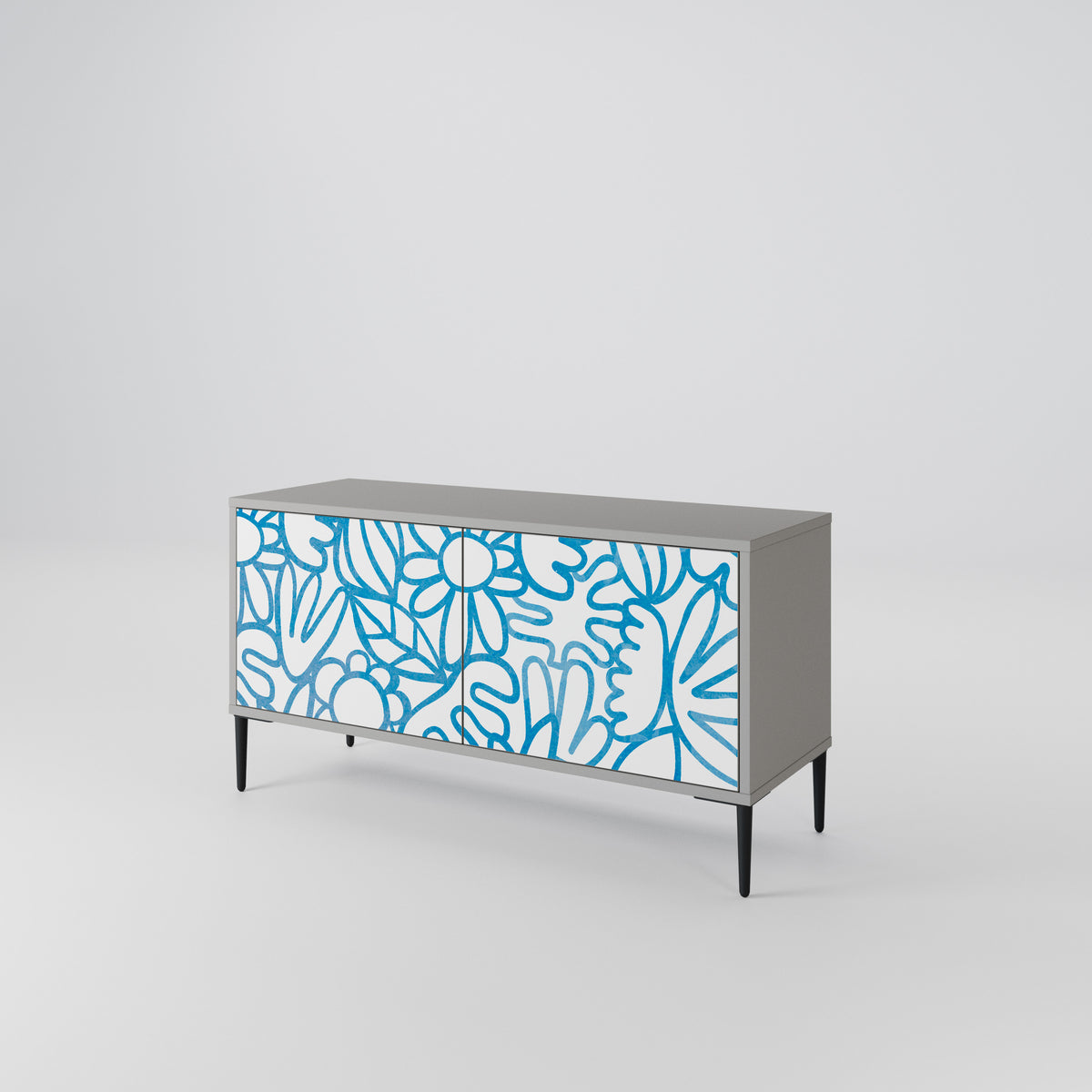 BLOOMY MORNING Compact 2-Door TV Cabinet